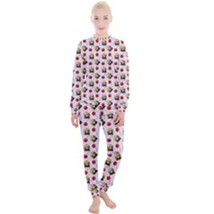 Doll And Cherries Pattern Women s Lounge Set