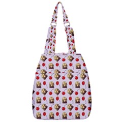 Doll And Cherries Pattern Center Zip Backpack by snowwhitegirl