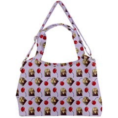 Doll And Cherries Pattern Double Compartment Shoulder Bag by snowwhitegirl