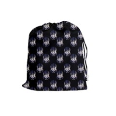 Forest Girl Gradient Black Drawstring Pouch (large) by snowwhitegirl