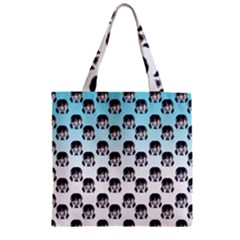 Forest Girl Gradient Blue Zipper Grocery Tote Bag by snowwhitegirl