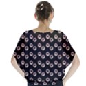 Kawaii Dougnut Black Pattern Batwing Chiffon Blouse View2