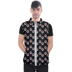 Kawaii Dougnut Black Pattern Men s Puffer Vest by snowwhitegirl