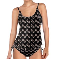 Kawaii Dougnut Black Pattern Tankini Set by snowwhitegirl