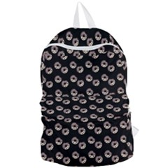 Kawaii Dougnut Black Pattern Foldable Lightweight Backpack by snowwhitegirl