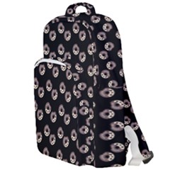 Kawaii Dougnut Black Pattern Double Compartment Backpack by snowwhitegirl