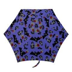 Goth Bat Floral Mini Folding Umbrellas by snowwhitegirl