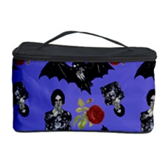 Goth Bat Floral Cosmetic Storage by snowwhitegirl