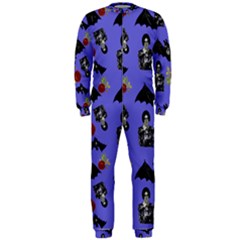 Goth Bat Floral Onepiece Jumpsuit (men)  by snowwhitegirl