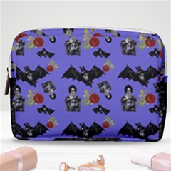 Goth Bat Floral Make Up Pouch (medium) by snowwhitegirl