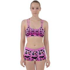 Pink Gradient Bat Pattern Perfect Fit Gym Set by snowwhitegirl