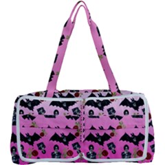 Pink Gradient Bat Pattern Multi Function Bag by snowwhitegirl