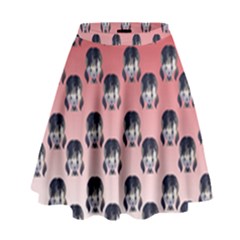 Forest Girl Gradient Red High Waist Skirt