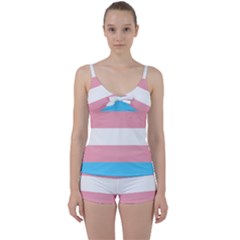 Transgender Pride Flag Tie Front Two Piece Tankini by lgbtnation