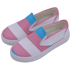 Transgender Pride Flag Kids  Canvas Slip Ons by lgbtnation