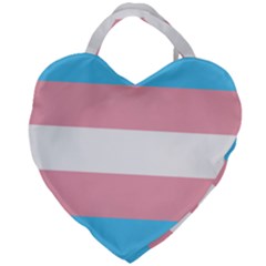 Transgender Pride Flag Giant Heart Shaped Tote by lgbtnation