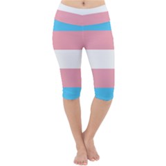 Transgender Pride Flag Lightweight Velour Cropped Yoga Leggings by lgbtnation