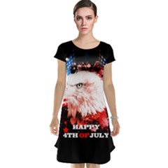 Happy 4th Of July Cap Sleeve Nightdress by FantasyWorld7