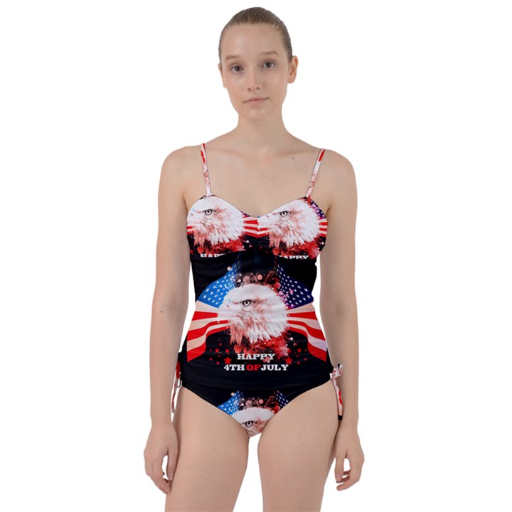 Happy 4th Of July Sweetheart Tankini Set