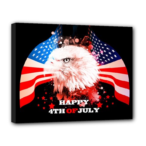 Happy 4th Of July Canvas 14  X 11  (stretched) by FantasyWorld7