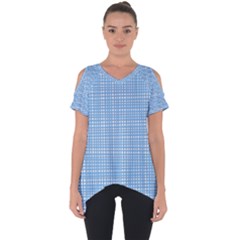 Light blue knitting pattern Cut Out Side Drop Tee