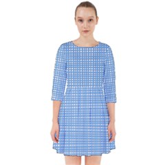 Light blue knitting pattern Smock Dress