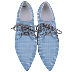 Light blue knitting pattern Pointed Oxford Shoes