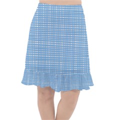 Light blue knitting pattern Fishtail Chiffon Skirt