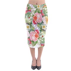 Flowers pattern Midi Pencil Skirt