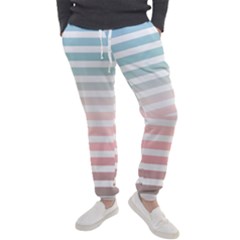 Horizontal Pinstripes In Soft Colors Men s Jogger Sweatpants by shawlin