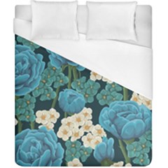 Blue flowers pattern Duvet Cover (California King Size)