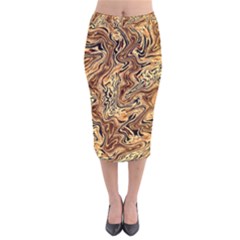 Safari 1 Velvet Midi Pencil Skirt by ArtworkByPatrick