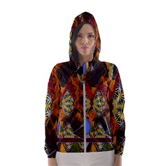 Sunflower Collage Women s Hooded Windbreaker