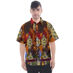 Sunflower Collage Men s Short Sleeve Shirt