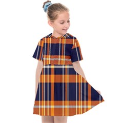 Tartan Pattern Kids  Sailor Dress by ArtworkByPatrick