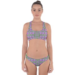 Fantasy Flowers Dancing In The Green Spring Cross Back Hipster Bikini Set by pepitasart