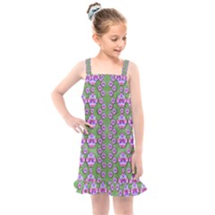 Fantasy Flowers Dancing In The Green Spring Kids  Overall Dress by pepitasart