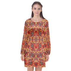 Rp 3 Long Sleeve Chiffon Shift Dress  by ArtworkByPatrick