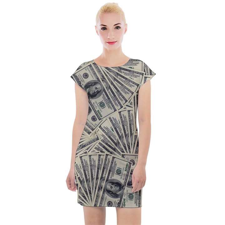 Hundred Dollars Cap Sleeve Bodycon Dress