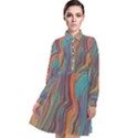 Colorful sketch Long Sleeve Chiffon Shirt Dress View1