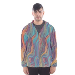 Colorful Sketch Men s Hooded Windbreaker