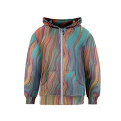 Colorful Sketch Kids  Zipper Hoodie