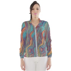 Colorful Sketch Women s Windbreaker