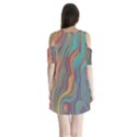 Colorful sketch Shoulder Cutout Velvet One Piece View2