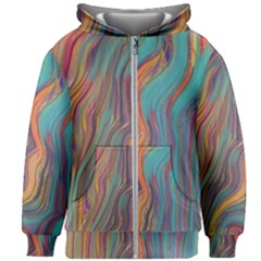 Colorful Sketch Kids  Zipper Hoodie Without Drawstring