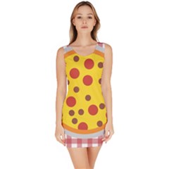 Pizza Table Pepperoni Sausage Copy Bodycon Dress by Nexatart