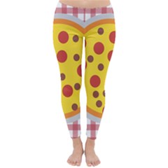 Pizza Table Pepperoni Sausage Copy Classic Winter Leggings by Nexatart