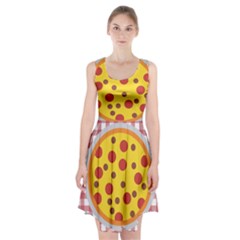 Pizza Table Pepperoni Sausage Copy Racerback Midi Dress by Nexatart