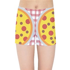 Pizza Table Pepperoni Sausage Copy Kids  Sports Shorts by Nexatart