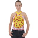 Pizza Table Pepperoni Sausage Copy Cross Neck Velour Top View1